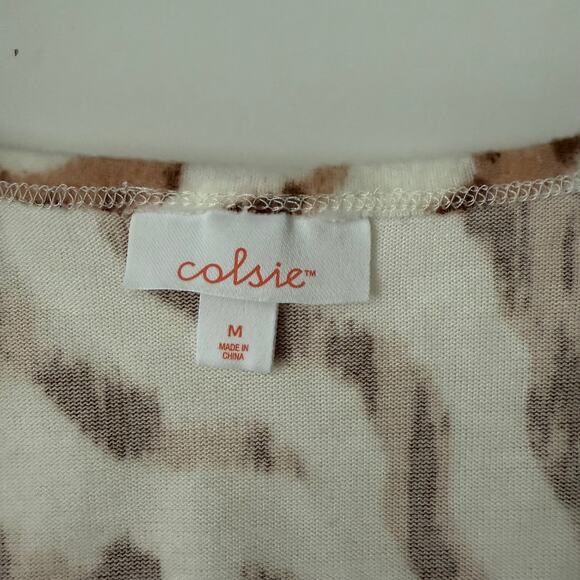 M Colsie Brown Zebra Print Crop Sweater - Picture 4 of 10